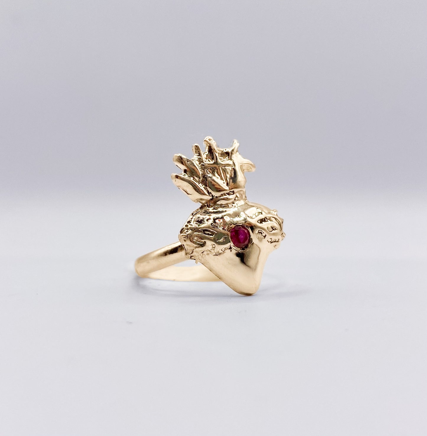 Flaming Heart Ring