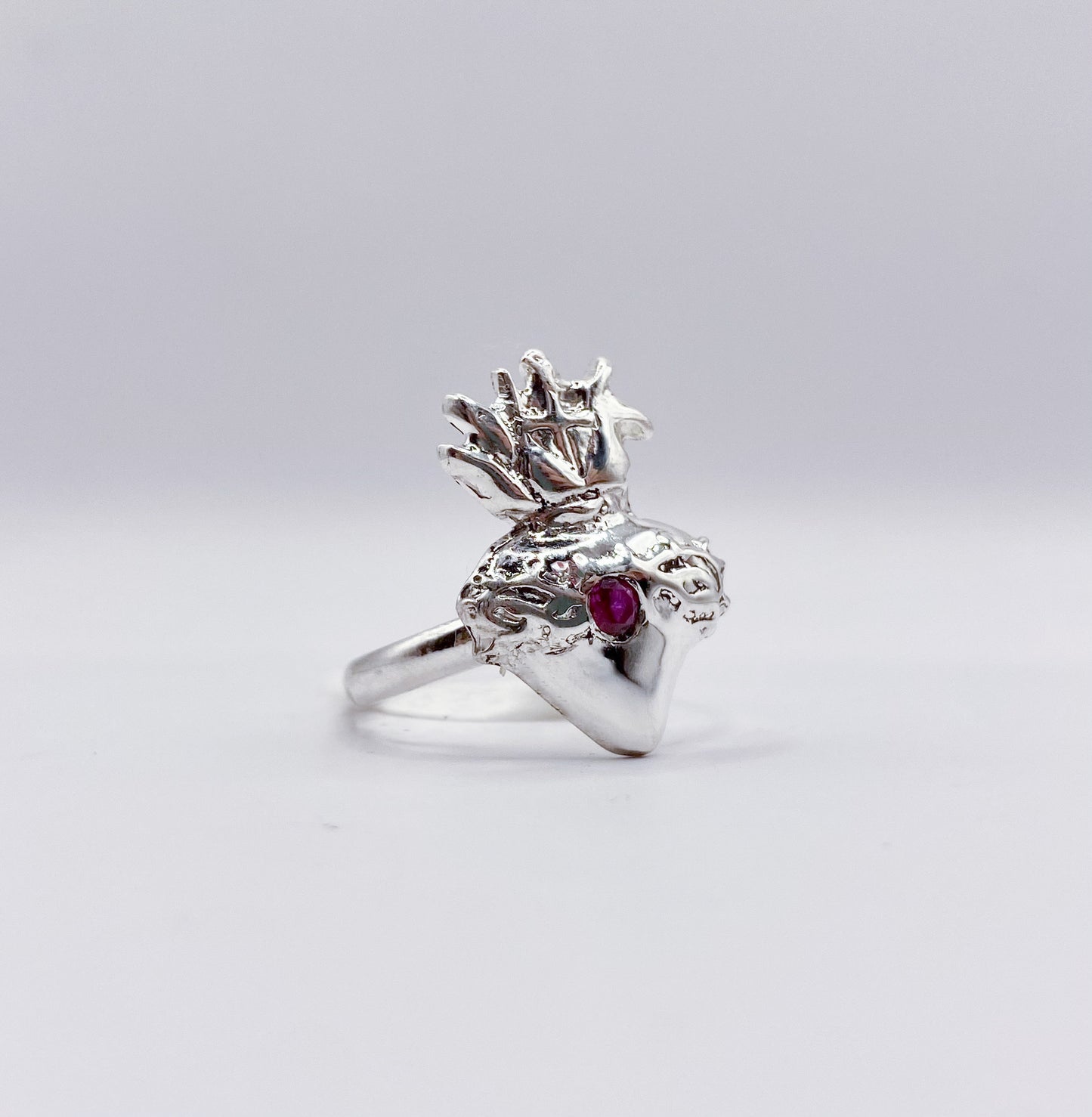 Flaming Heart Ring