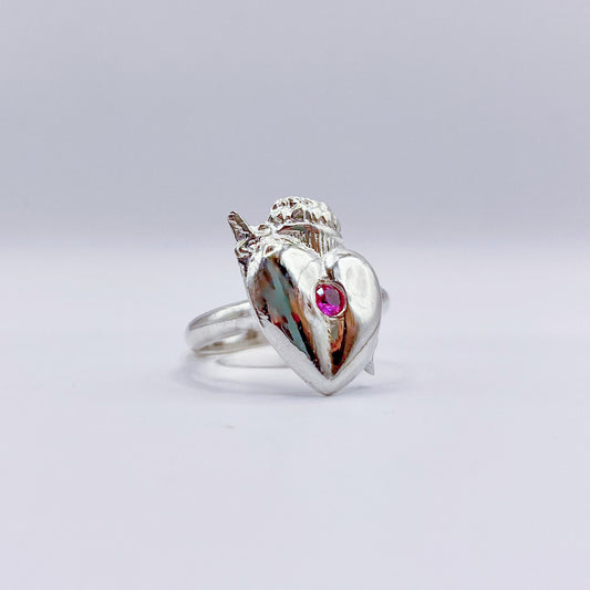 Crown Heart Ring
