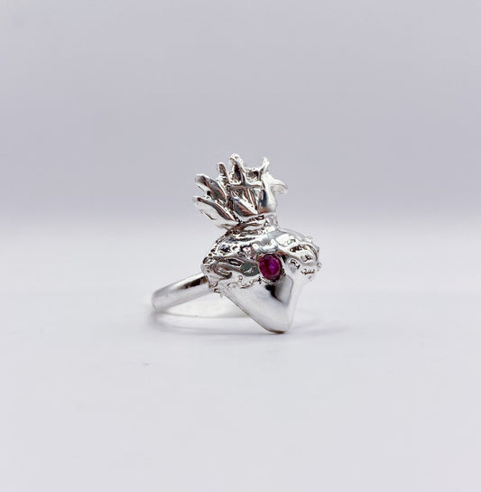 Flaming Heart Ring
